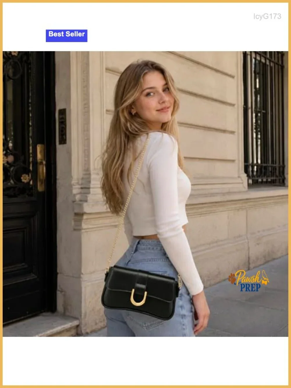 Vegan Leather Small Hobo Handbag with Adjustable Strap